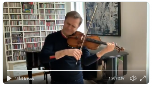 renaud capuçon,violon,confiné,confinement,covid-19,coronavirus